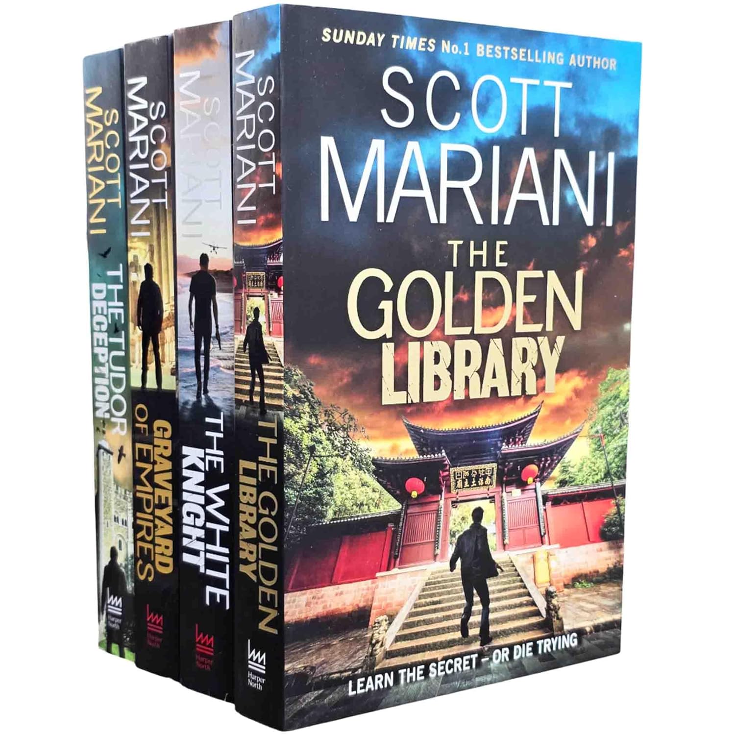 Ben Hope Thriller Series 4 Book Collection Set by Scott Mariani - Books 26-29 including Graveyard of Empires, The White Knight, The Tudor Deception and The Golden Library - Paperback