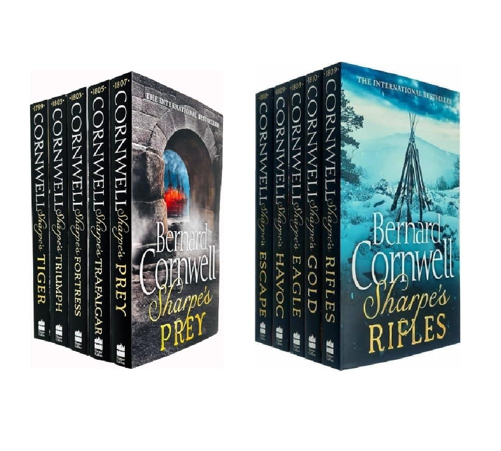Bernard Cornwell Sharpe Series 1 to 10 - 10 Books Collection Set - Historical Fiction Paperback - front cover