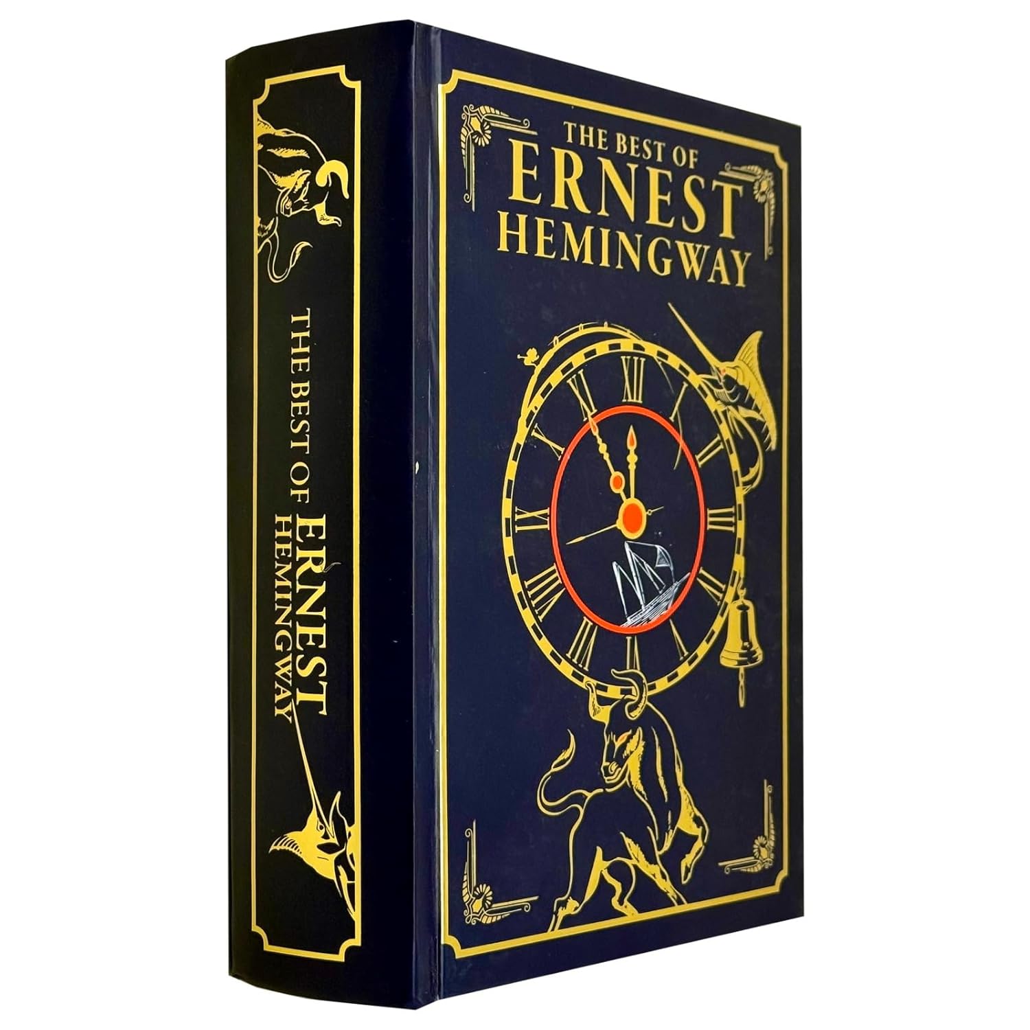 The Best of Ernest Hemingway by Ernest Hemingway - Deluxe Limited Edition Hardback - book spine detail