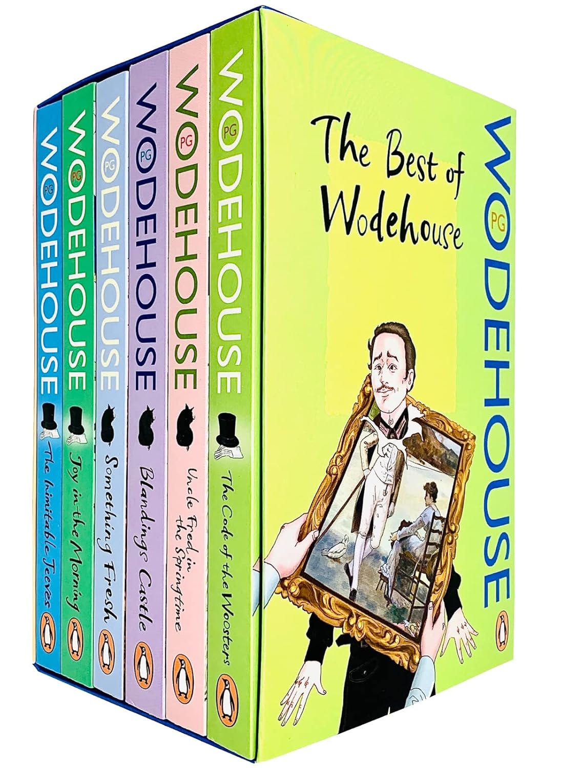 The Best of Wodehouse 6 Books Collection Set by P.G. Wodehouse - paperback front covers including The Code of the Woosters and Uncle Fred in the Springtime