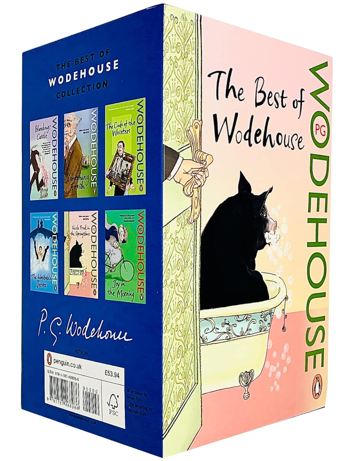 The Best of Wodehouse 6 Books Collection Set by P.G. Wodehouse - paperback spines showing all six titles in the set