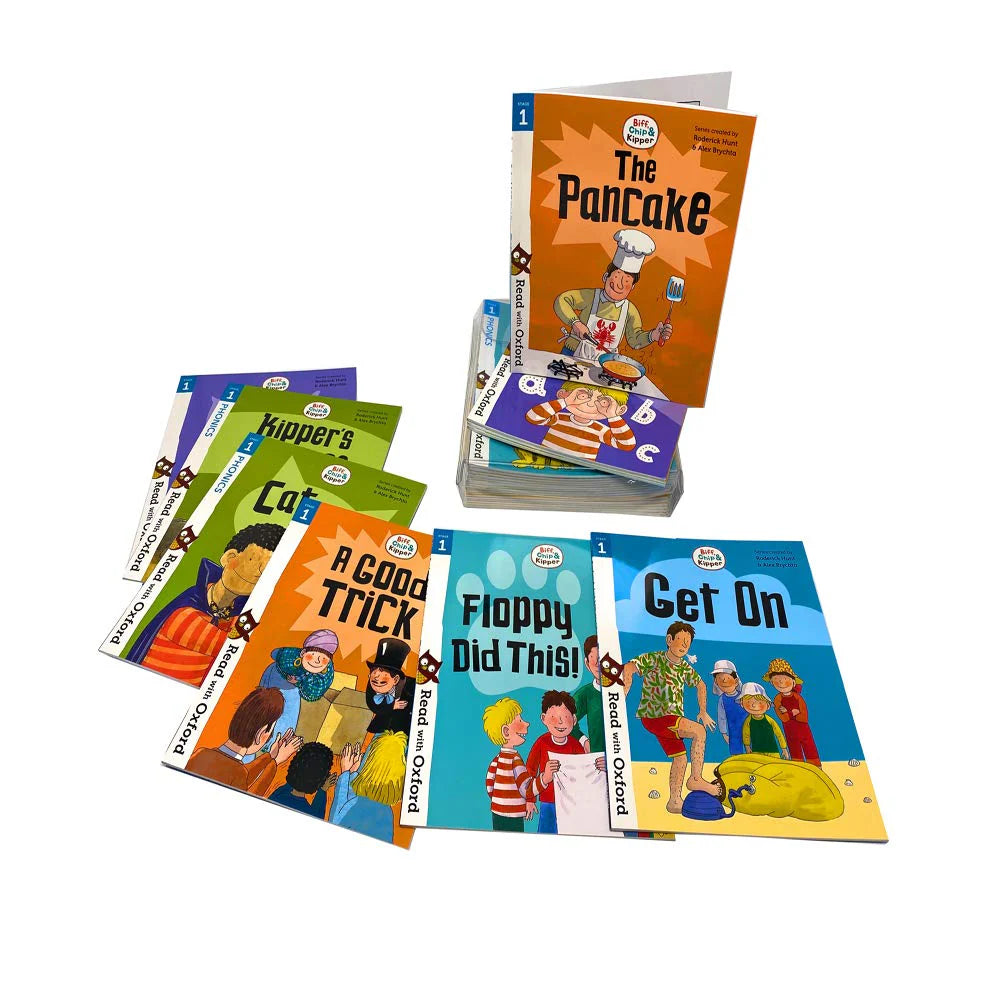 Full 24-book paperback set of Biff, Chip and Kipper Read with Oxford Stage 1 phonics and reading books, ages 3-5