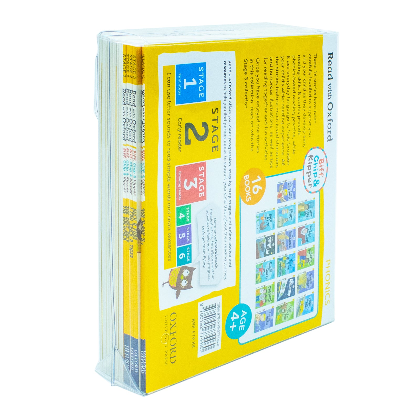 Biff, Chip and Kipper Read with Oxford Stage 2 16-book paperback set spread showing multiple titles