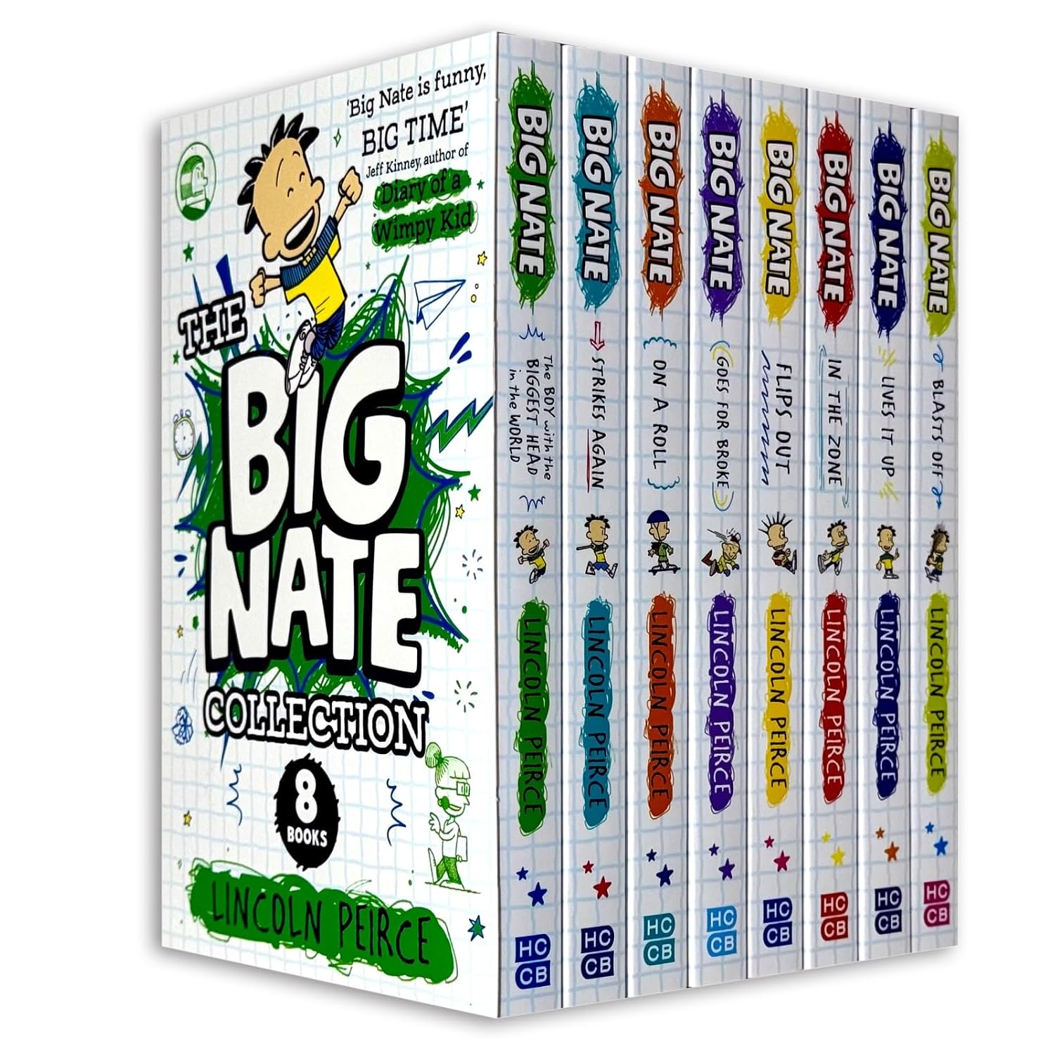 Big Nate Series by Lincoln Peirce 8 Books Collection Box Set - Paperback - Ages 9-12