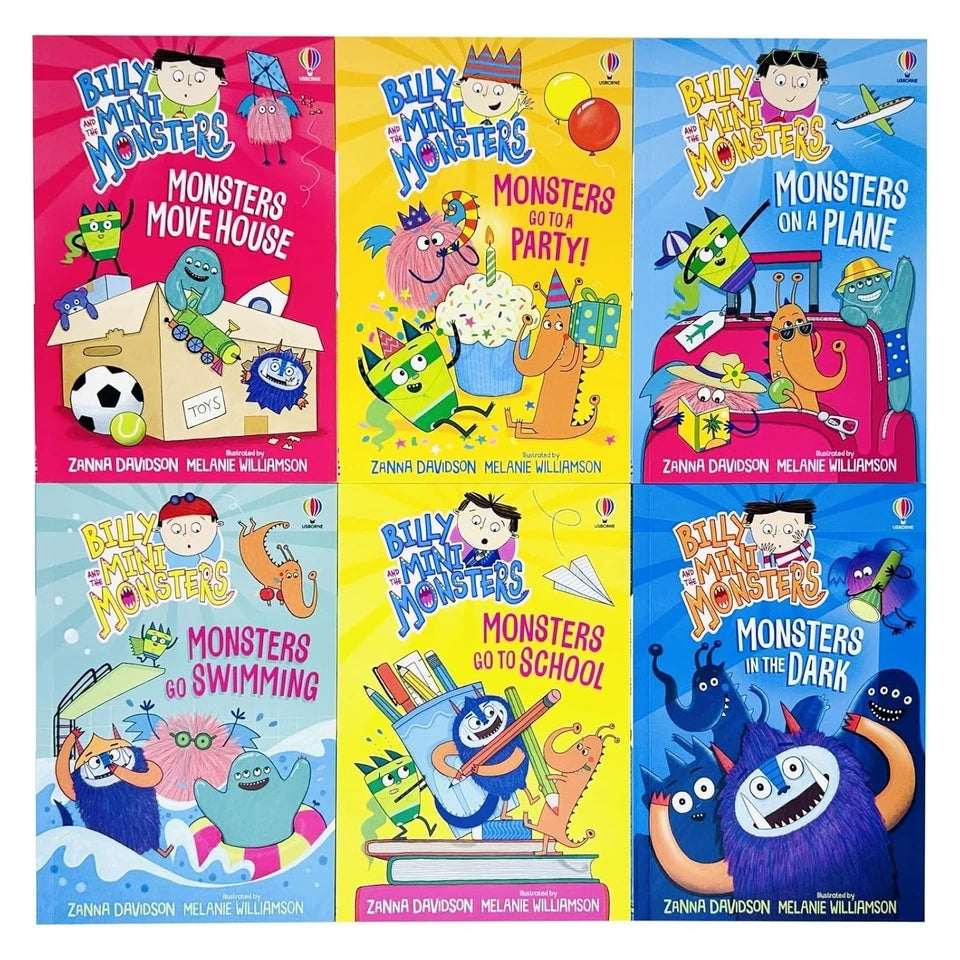 Billy and the Mini Monsters 6 Books Collection Set paperback books stacked together