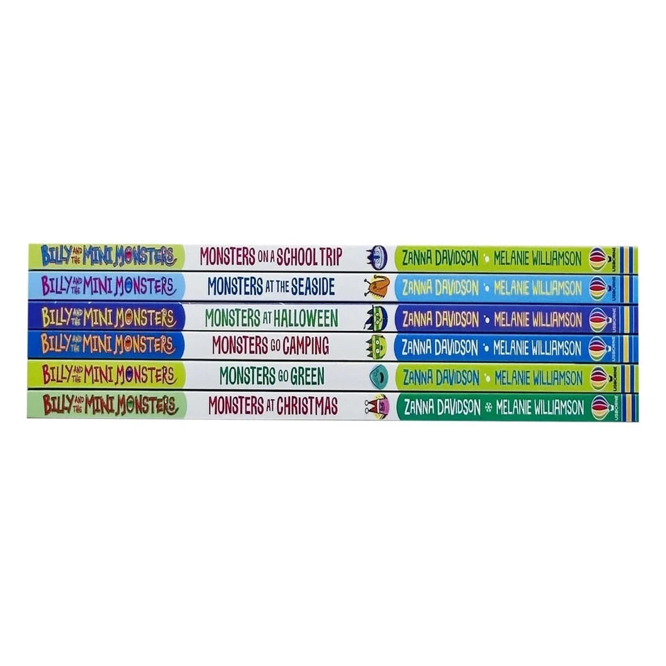 Back cover and blurb of Billy and the Mini Monsters Series 2 paperback collection, Usborne