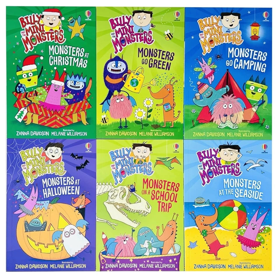 Titles included in the Billy and the Mini Monsters Series 2 six book set by Zanna Davidson