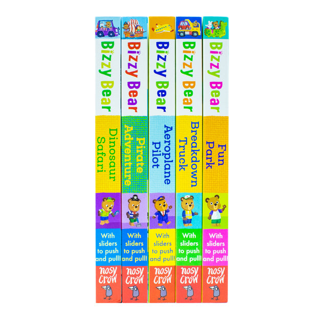 Bizzy Bear Dinosaur Safari board book cover from the 5 books collection set by Benji Davies