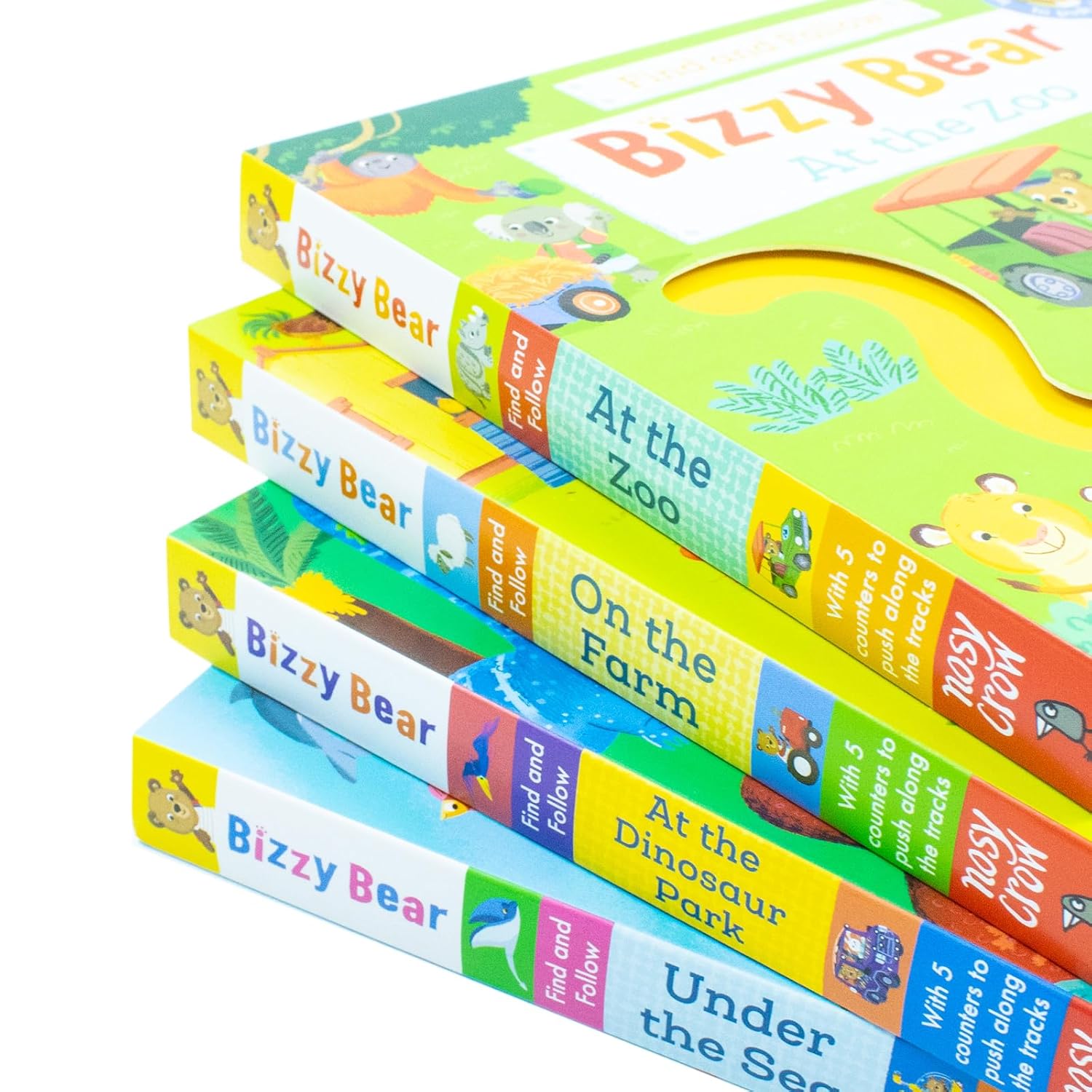 Bizzy Bear Find and Follow Under The Sea board book with sliding counters, ages 2-5