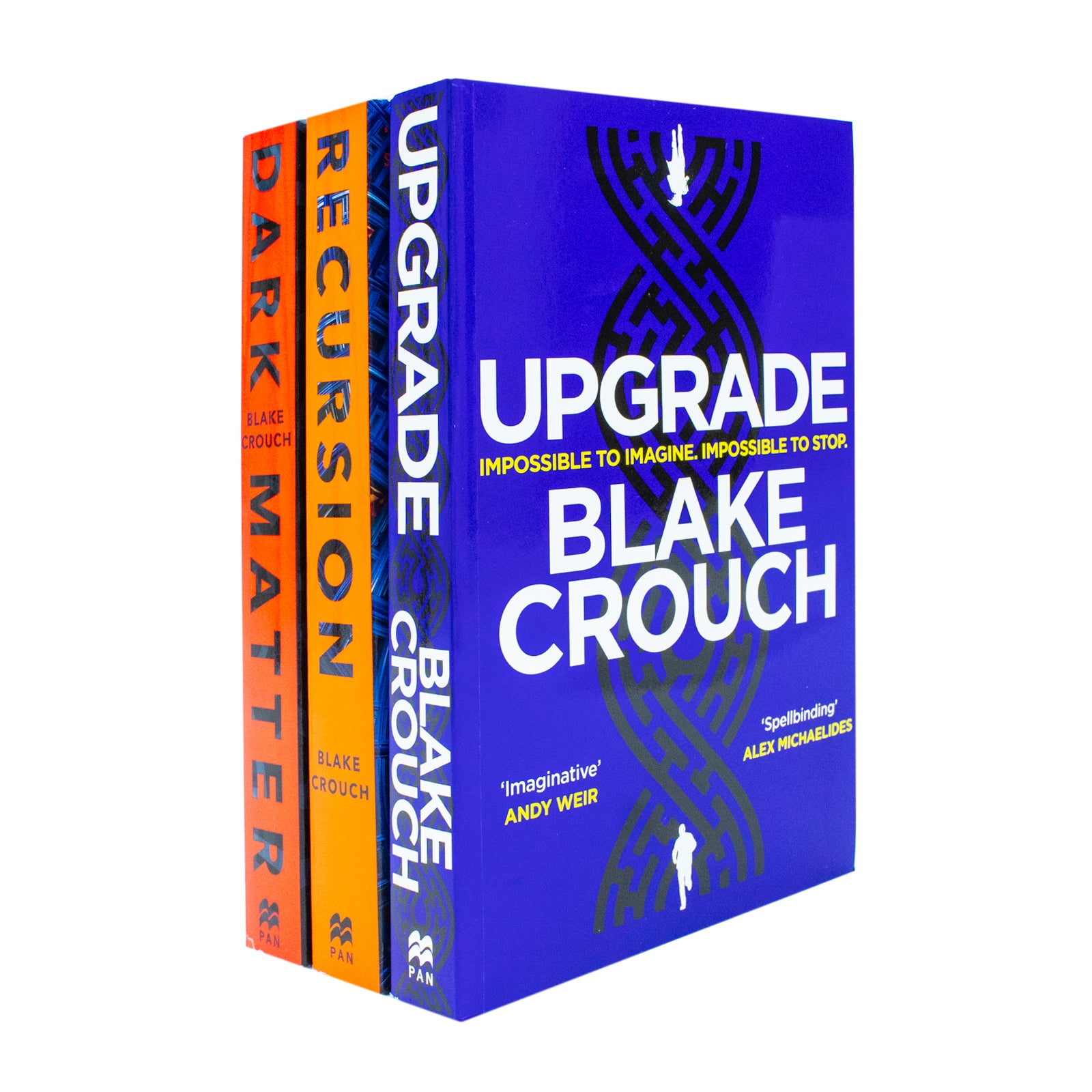 Blake Crouch 3 Books Collection Set - Dark Matter, Recursion and Upgrade - Paperback Fiction Bundle Cover