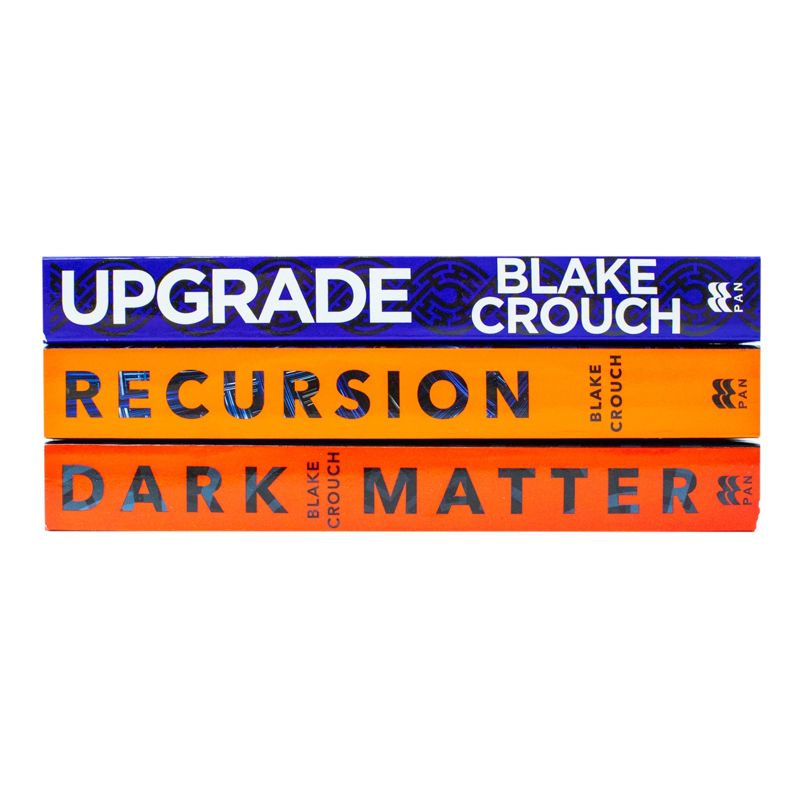 Blake Crouch 3 Books Collection Set - Dark Matter, Recursion and Upgrade - Paperback Book Spines