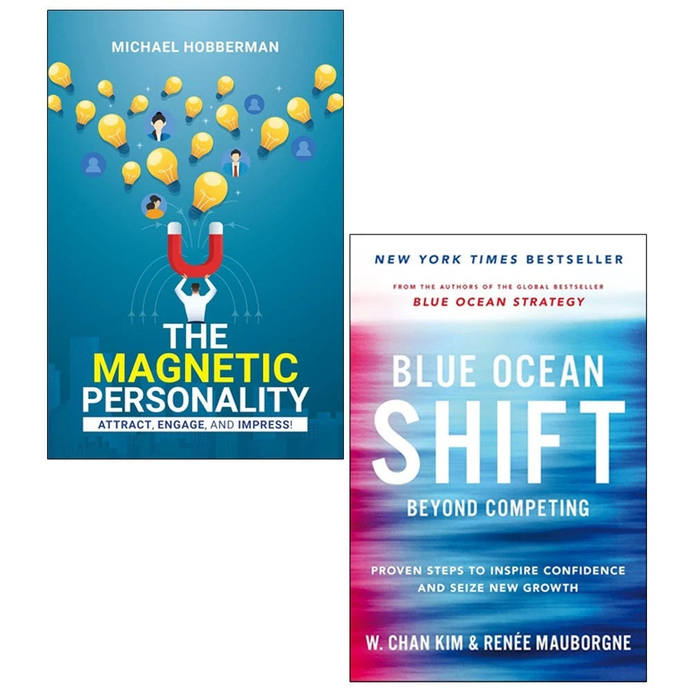 Blue Ocean Shift and The Magnetic Personality 2 Books Collection Set - paperback business strategy and self-help gift set