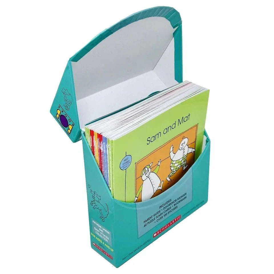 Back of BOB Books Collection 6 box set showing First Stories and Rhyming Words details, ISBN 9780545879095