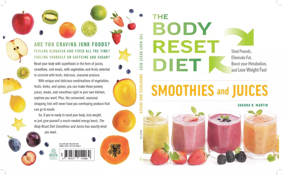 The Body Reset Diet Smoothies and Juices by Shauna R. Martin - paperback side/spine view