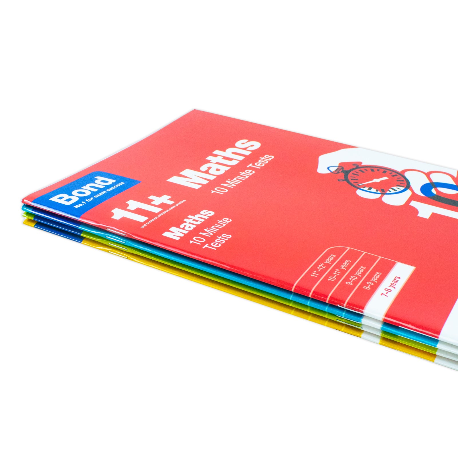 Bond 11+ 10 Minute Tests 4 book set for ages 7-8 - English, Maths, Verbal and Non-verbal Reasoning paperback