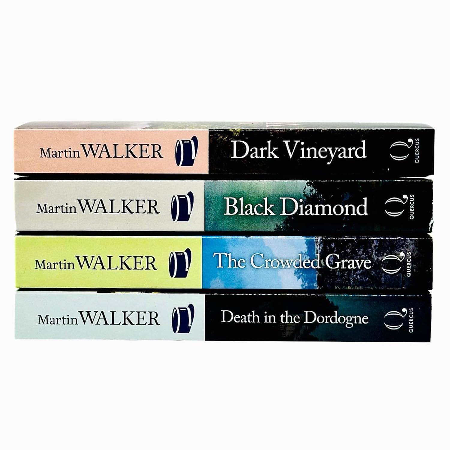 Death in the Dordogne and The Dark Vineyard paperback covers - Bruno Chief of Police series by Martin Walker