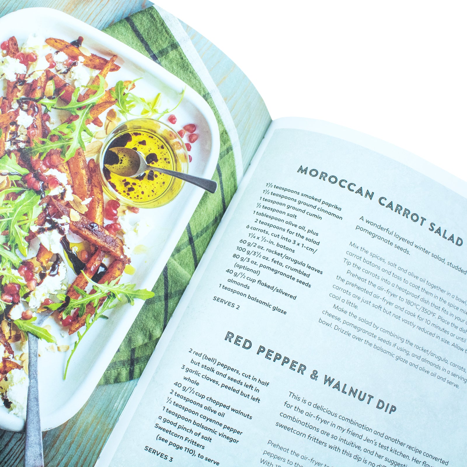 Budget Air-Fryer Cookbook by Jenny Tschiesche - hardback interior showing money-saving meal ideas