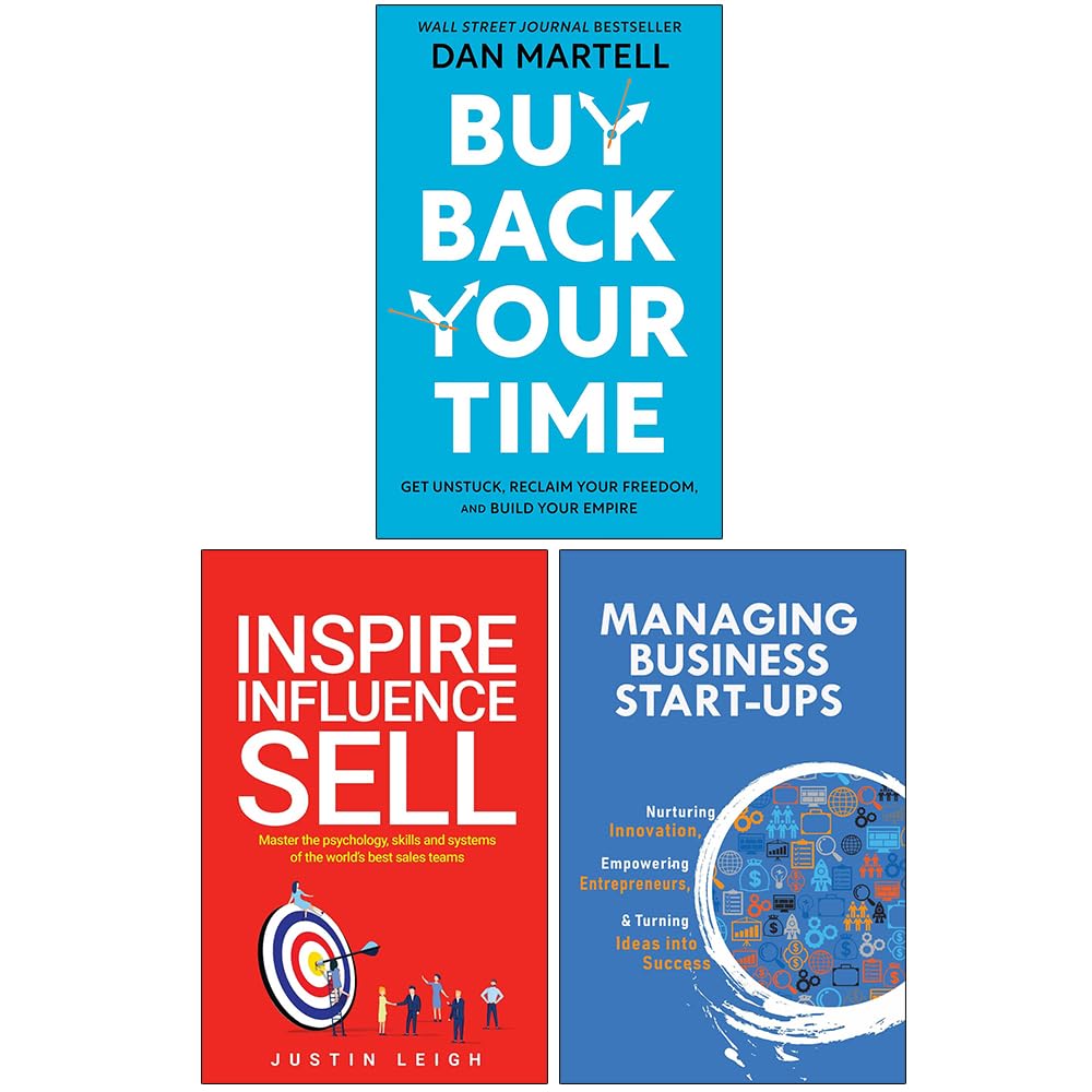 Buy Back Your Time by Dan Martell - Hardback business book cover, part of the 3 book collection set