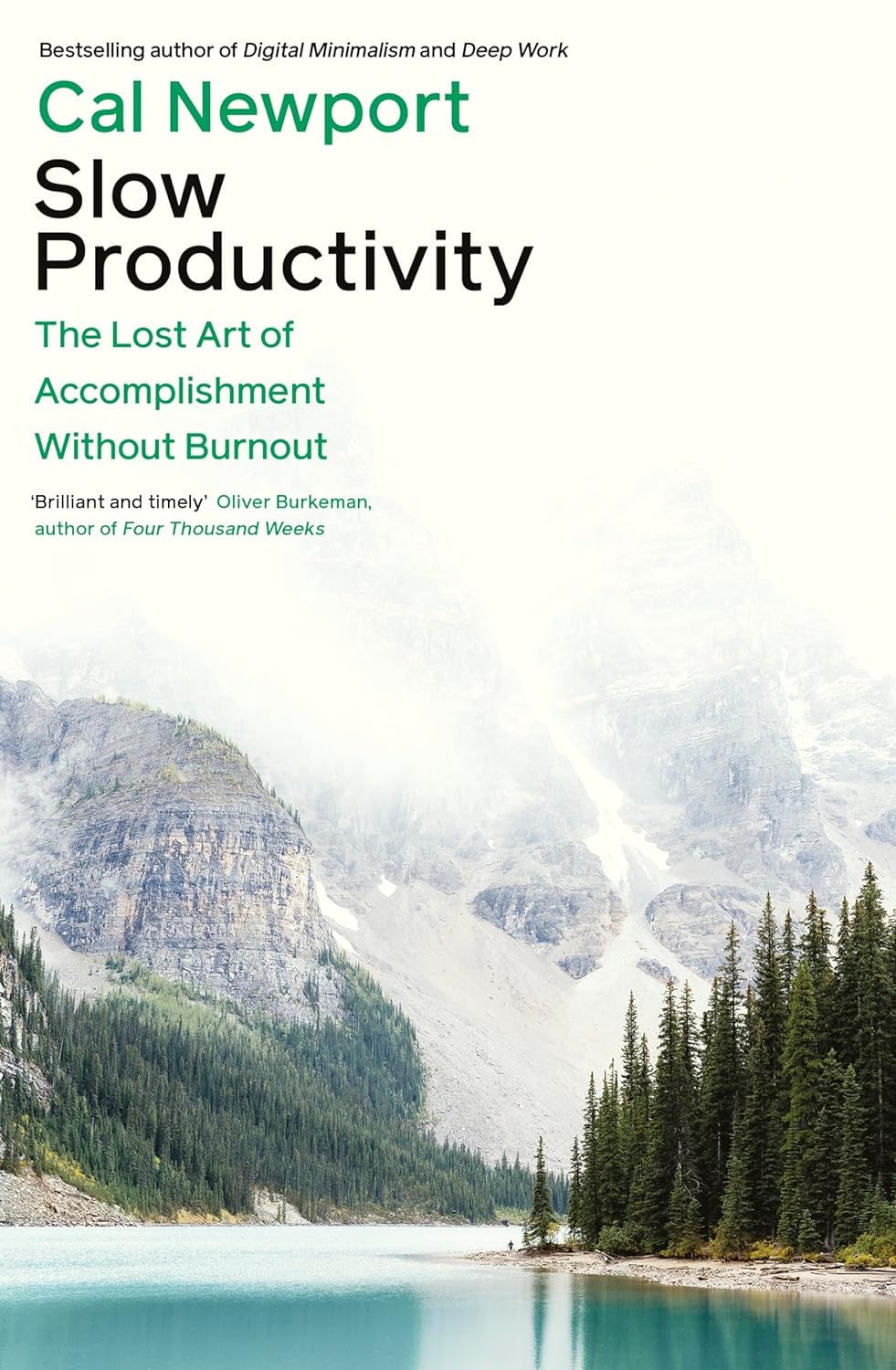 Cal Newport paperback book set showing Slow Productivity, Deep Work, Digital Minimalism and So Good They Can't Ignore You covers