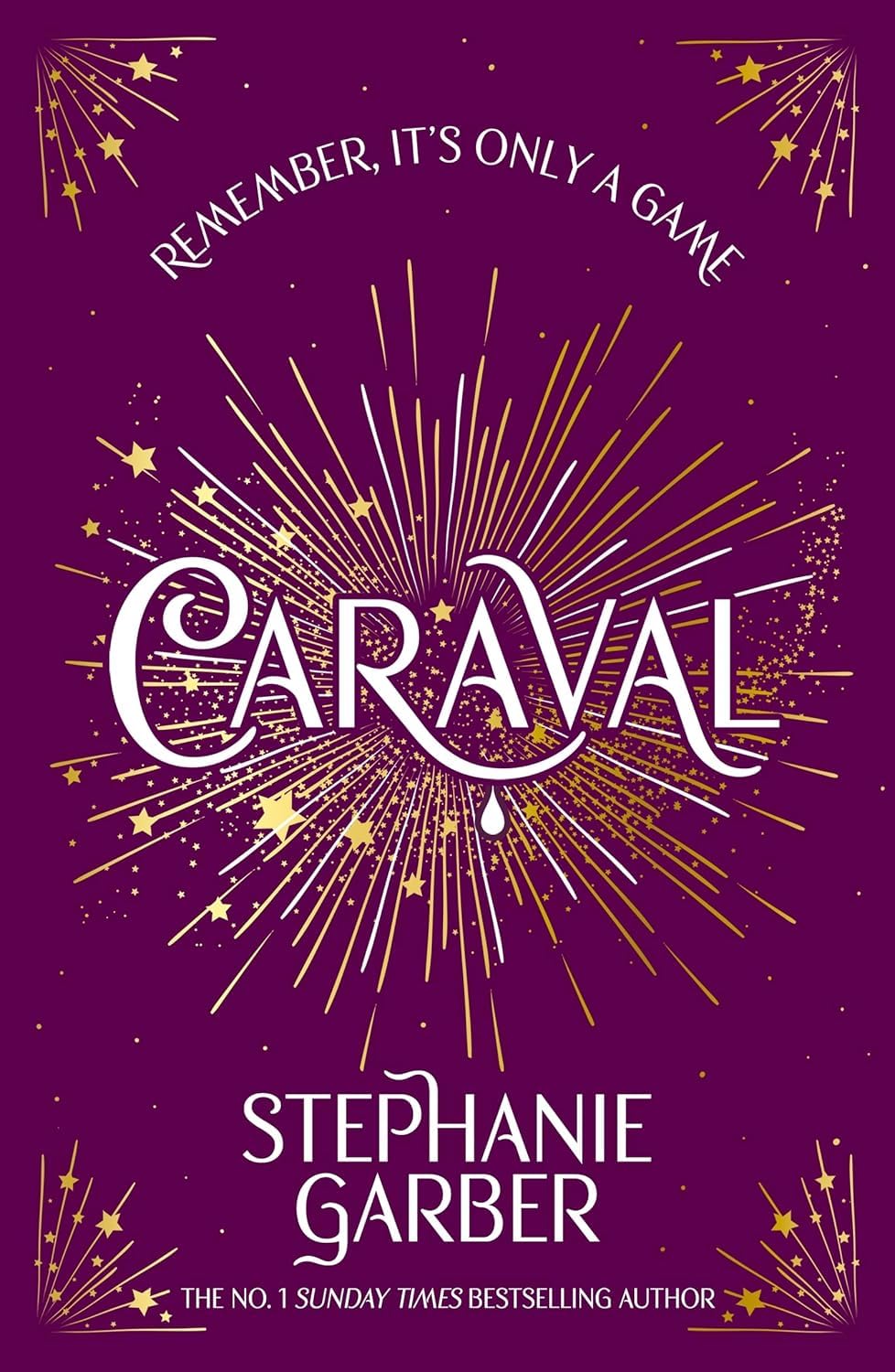 Caraval, Legendary and Finale paperback books by Stephanie Garber shown together in trilogy set
