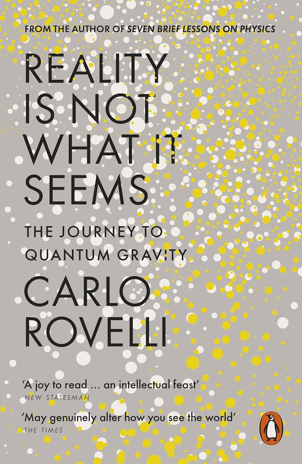 Spines of the Carlo Rovelli 3 book popular science paperback collection set
