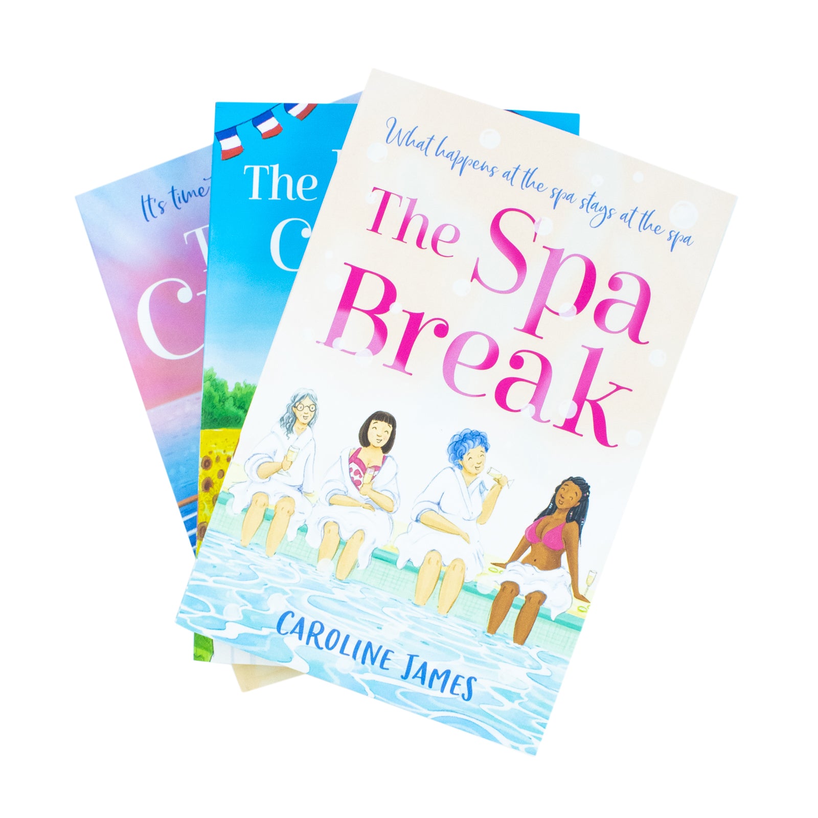 Caroline James 3 Book Collection Set - The French Cookery School, The Cruise & The Spa Break - Paperback back cover