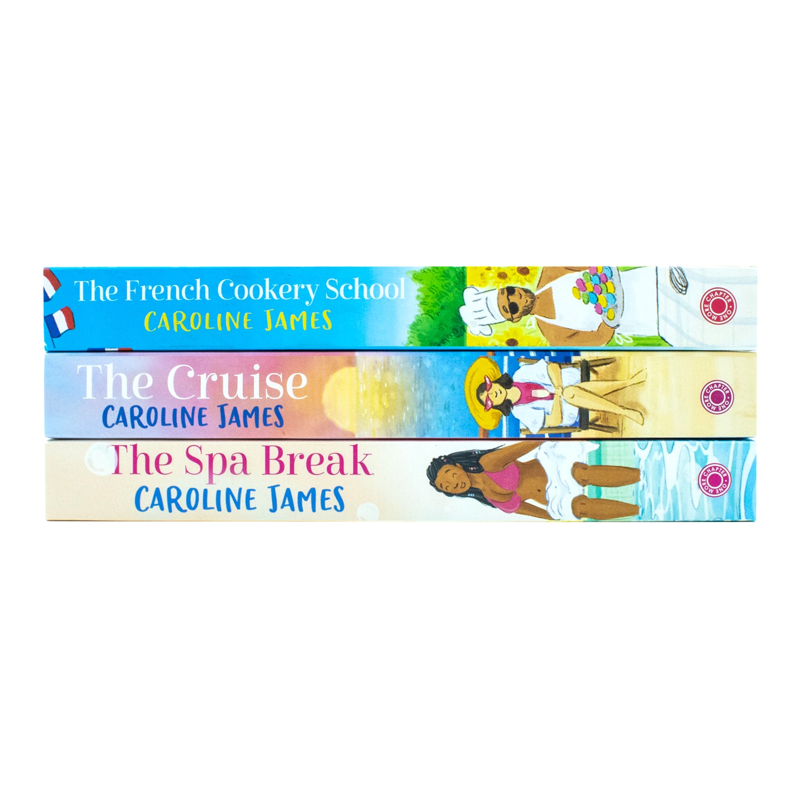 Caroline James 3 Book Collection Set - The French Cookery School, The Cruise & The Spa Break - Paperback front cover
