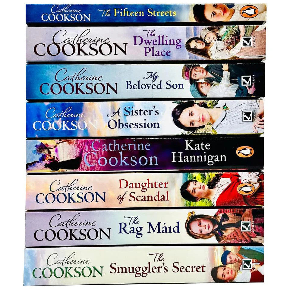 Catherine Cookson 8 Books Collection Set paperback book covers - historical fiction family saga box set for adult readers