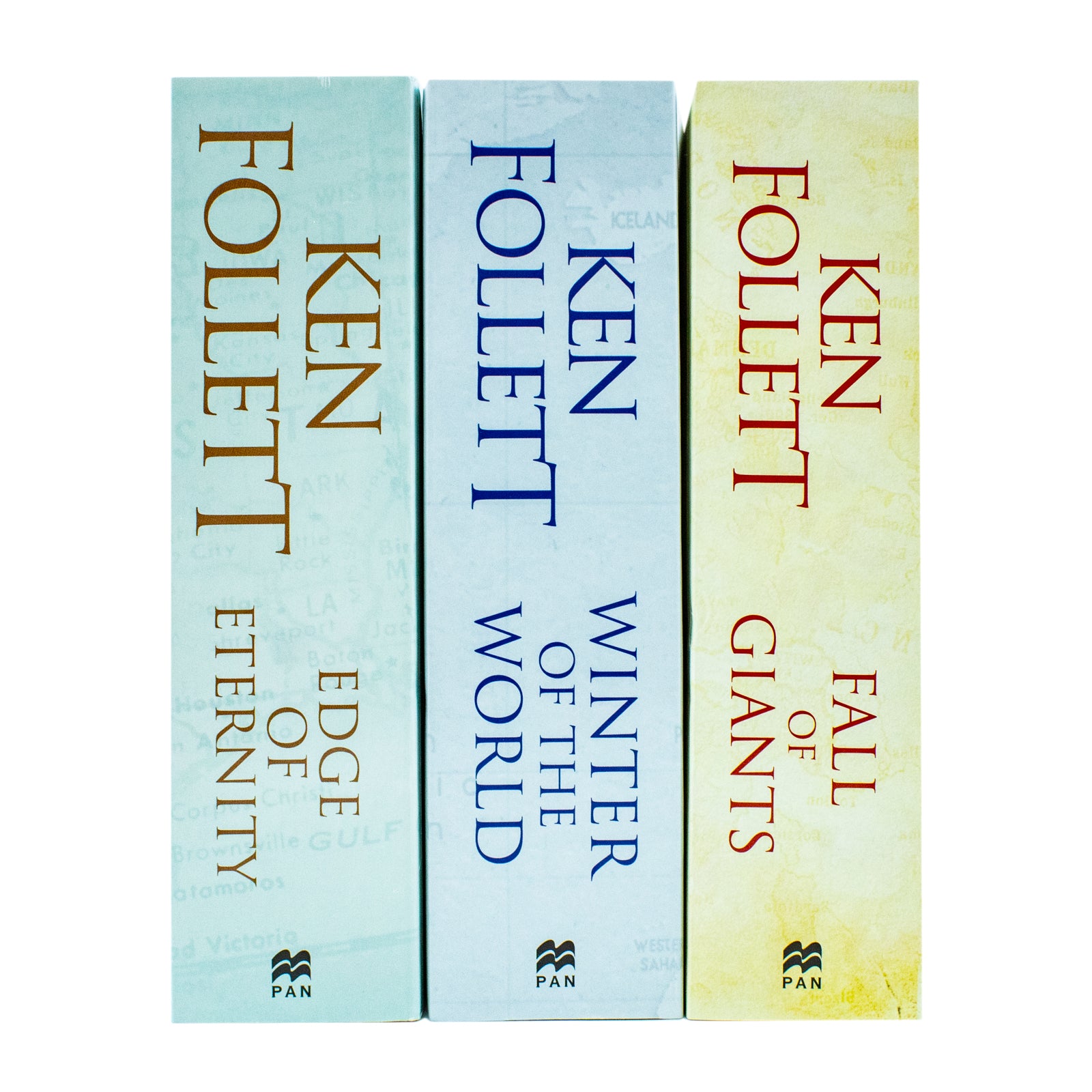 Ken Follett Century Trilogy 3 Book Set - Paperback Editions of Fall of Giants, Winter of the World and Edge of Eternity