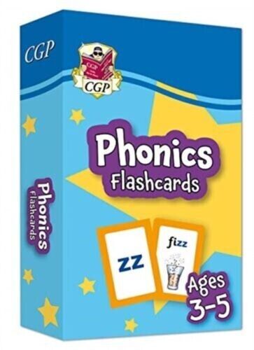 CGP free Phonics Flashcards pack for Ages 3-5 included with KS1 Year 1 Phonics Targeted Practice Books