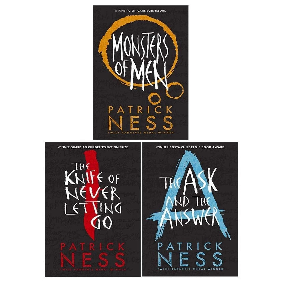 Chaos Walking Trilogy Paperback Box Set Cover - The Knife of Never Letting Go, The Ask and the Answer, Monsters of Men by Patrick Ness