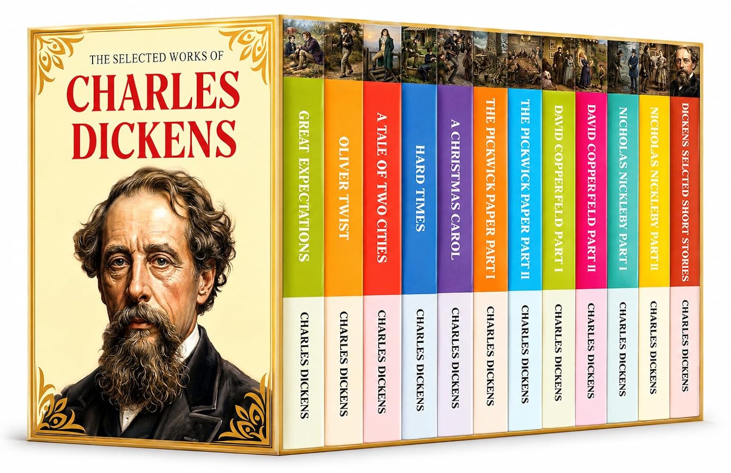Charles Dickens 12 Books Collection Set paperback box set cover