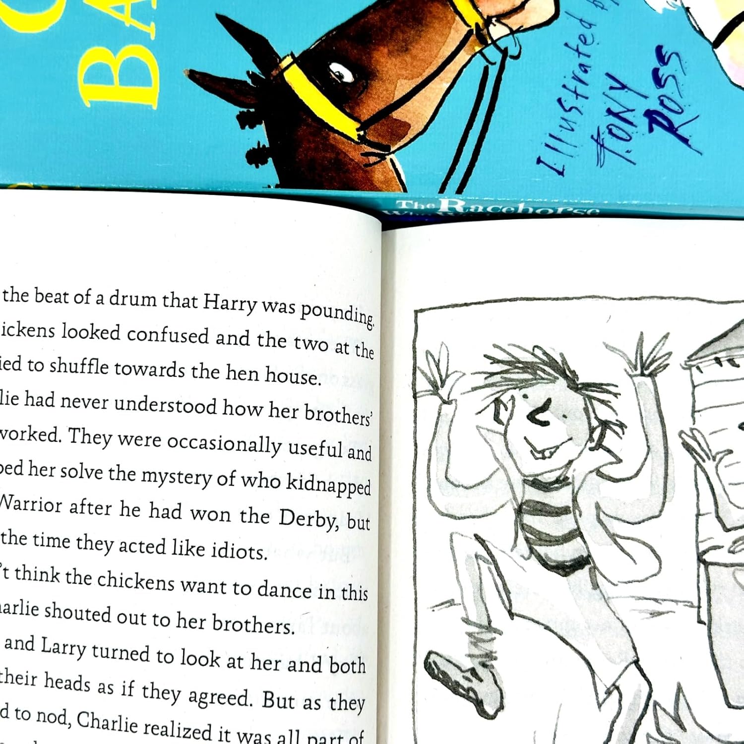 Charlie Bass Racehorse Series 3 book set - back cover blurb, Clare Balding, ages 7-9 paperback