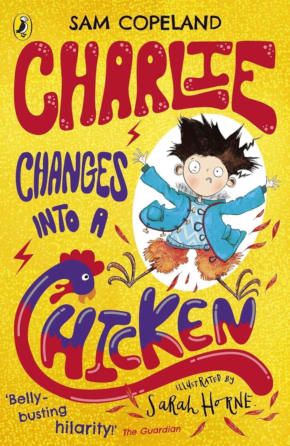 Back cover detail of Charlie Changes Into a Chicken 3 books collection set