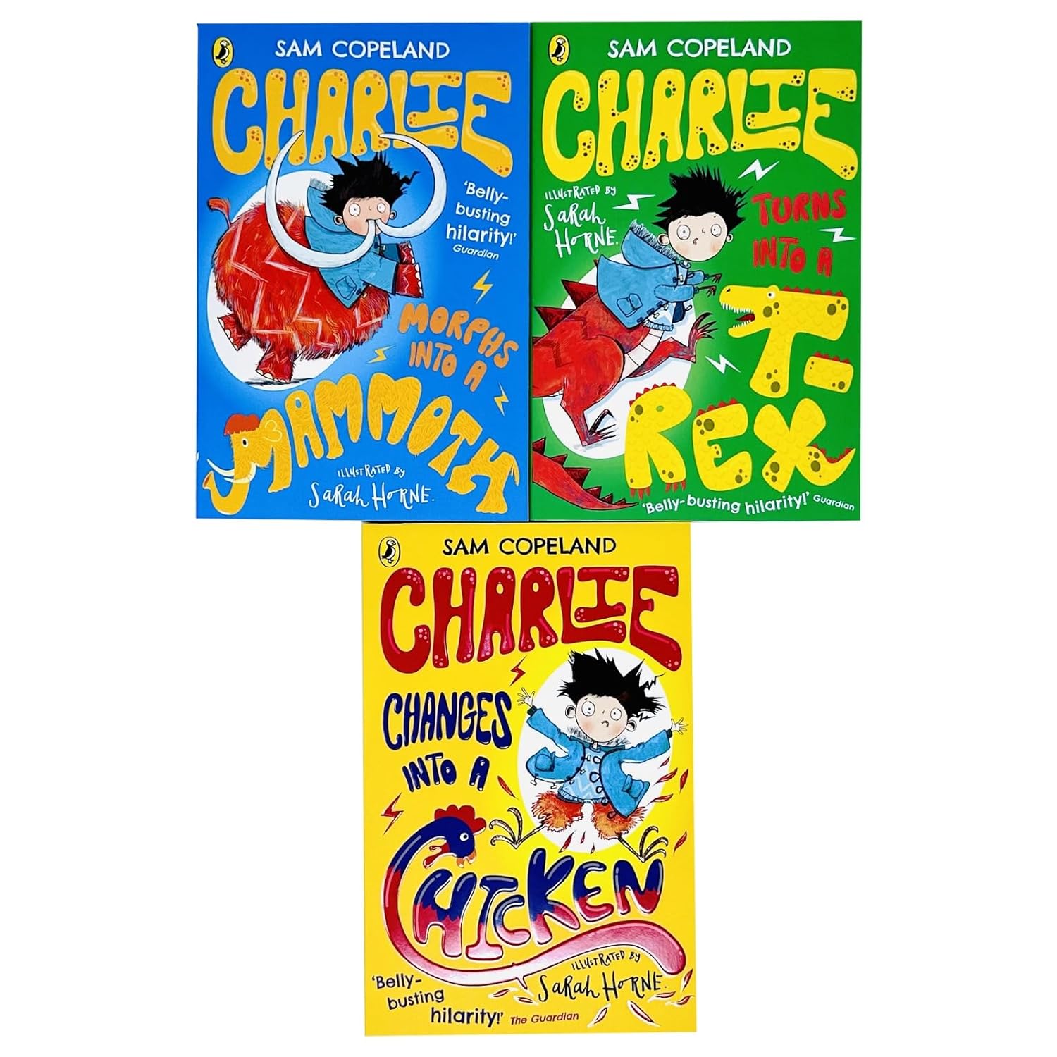 Charlie Morphs Into a Mammoth paperback book cover by Sam Copeland