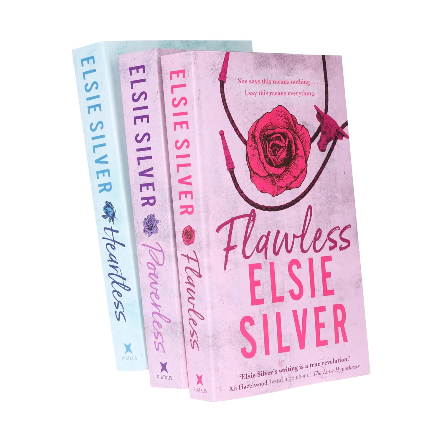 Chestnut Springs 3 Book Paperback Collection by Elsie Silver - Heartless, Flawless, Powerless - book set stacked