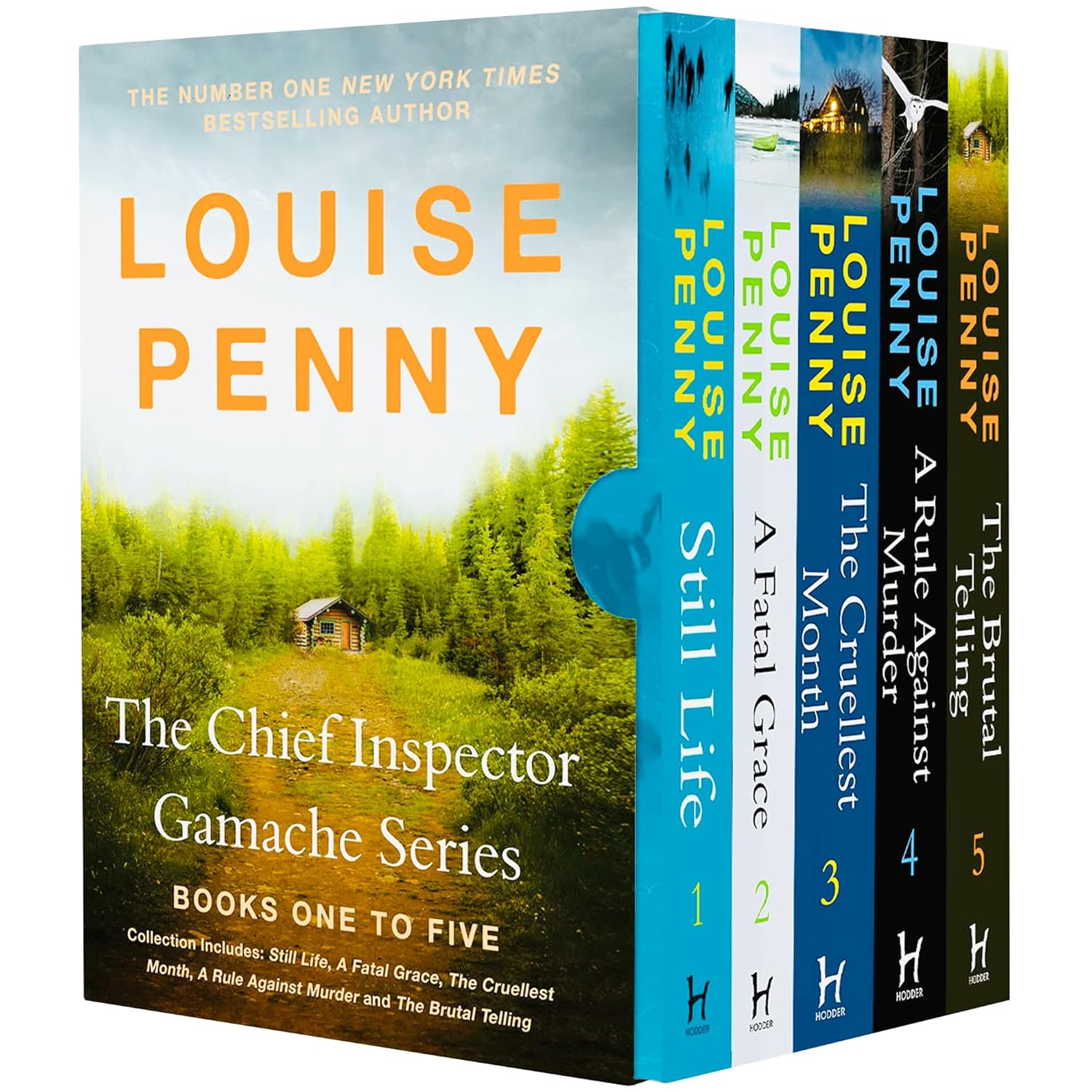 The Chief Inspector Gamache Series Books 1-5 Collection Box Set by Louise Penny - Paperback - Still Life, A Fatal Grace, The Cruellest Month, A Rule Against Murder, The Brutal Telling