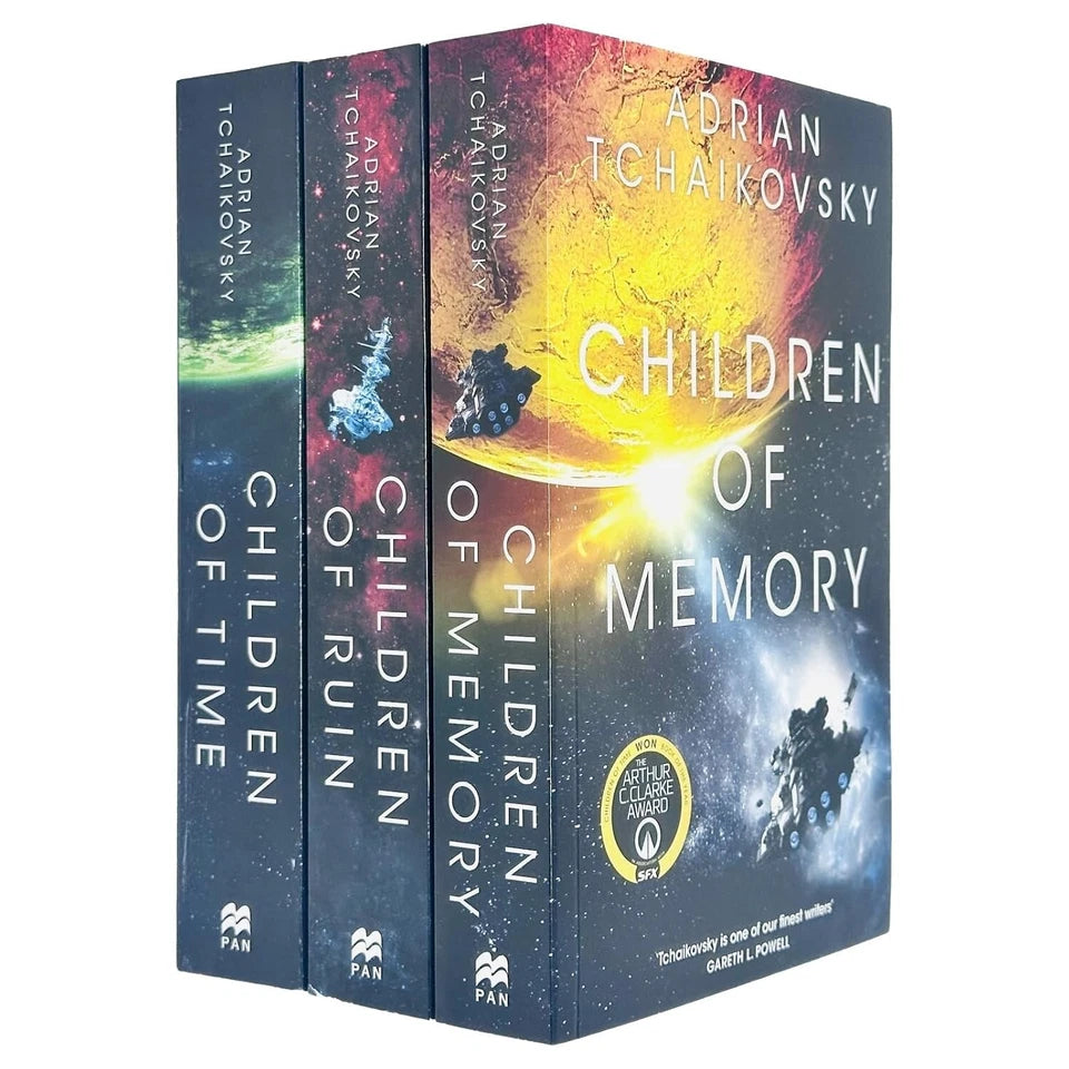 Children of Time Series 3 Book Collection Set by Adrian Tchaikovsky - Paperback fiction box set front cover