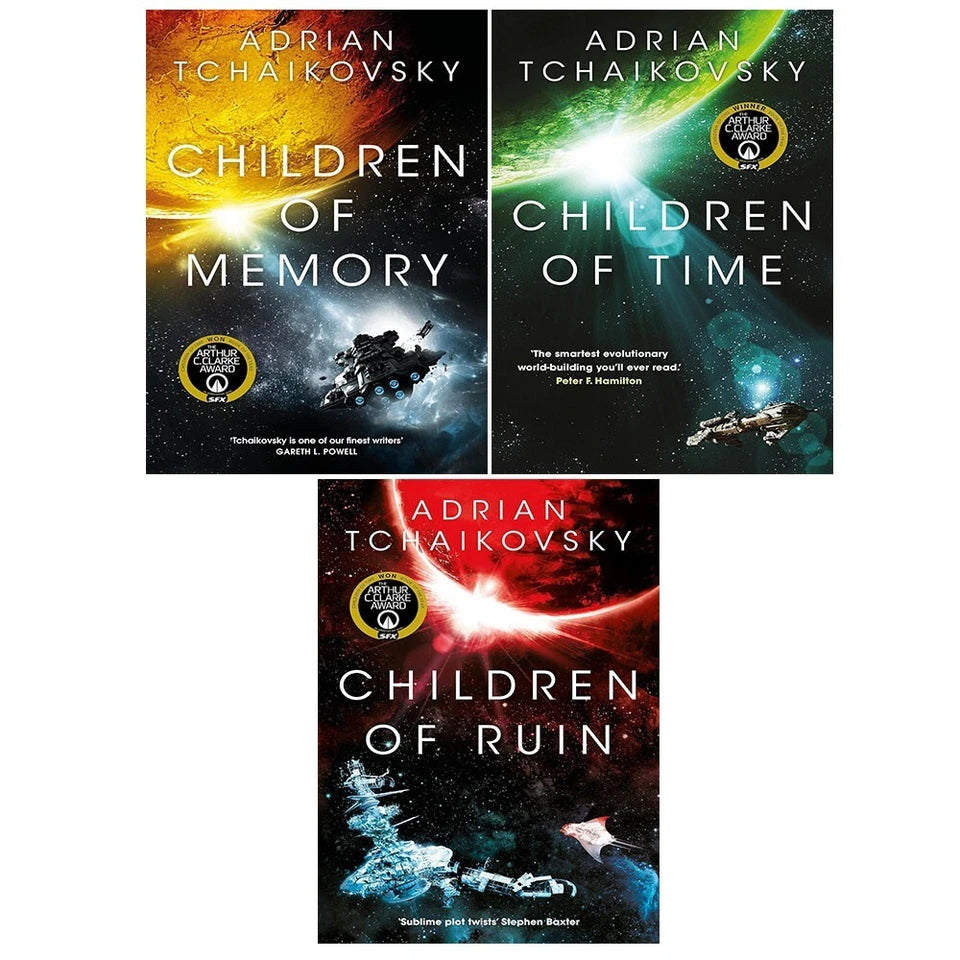 Children of Time science fiction paperback book cover by Adrian Tchaikovsky
