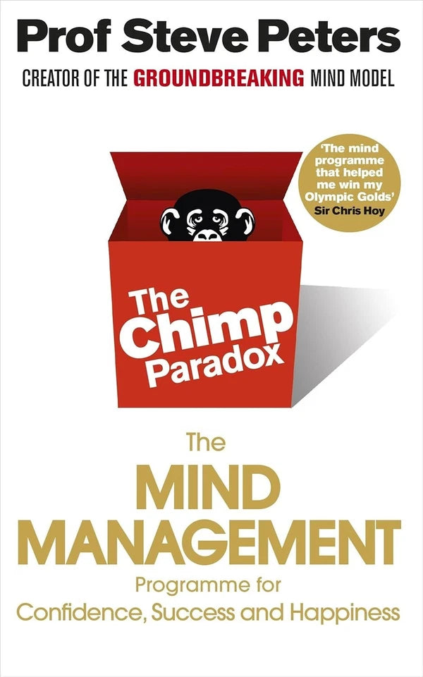 The Chimp Paradox by Steve Peters and Enhancing Your Leadership Skills by V.K. Simon paperback covers