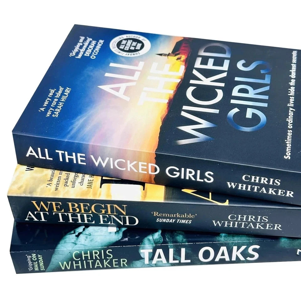 Chris Whitaker 3 Books Collection Set Paperback Covers - We Begin at the End, Tall Oaks, All The Wicked Girls