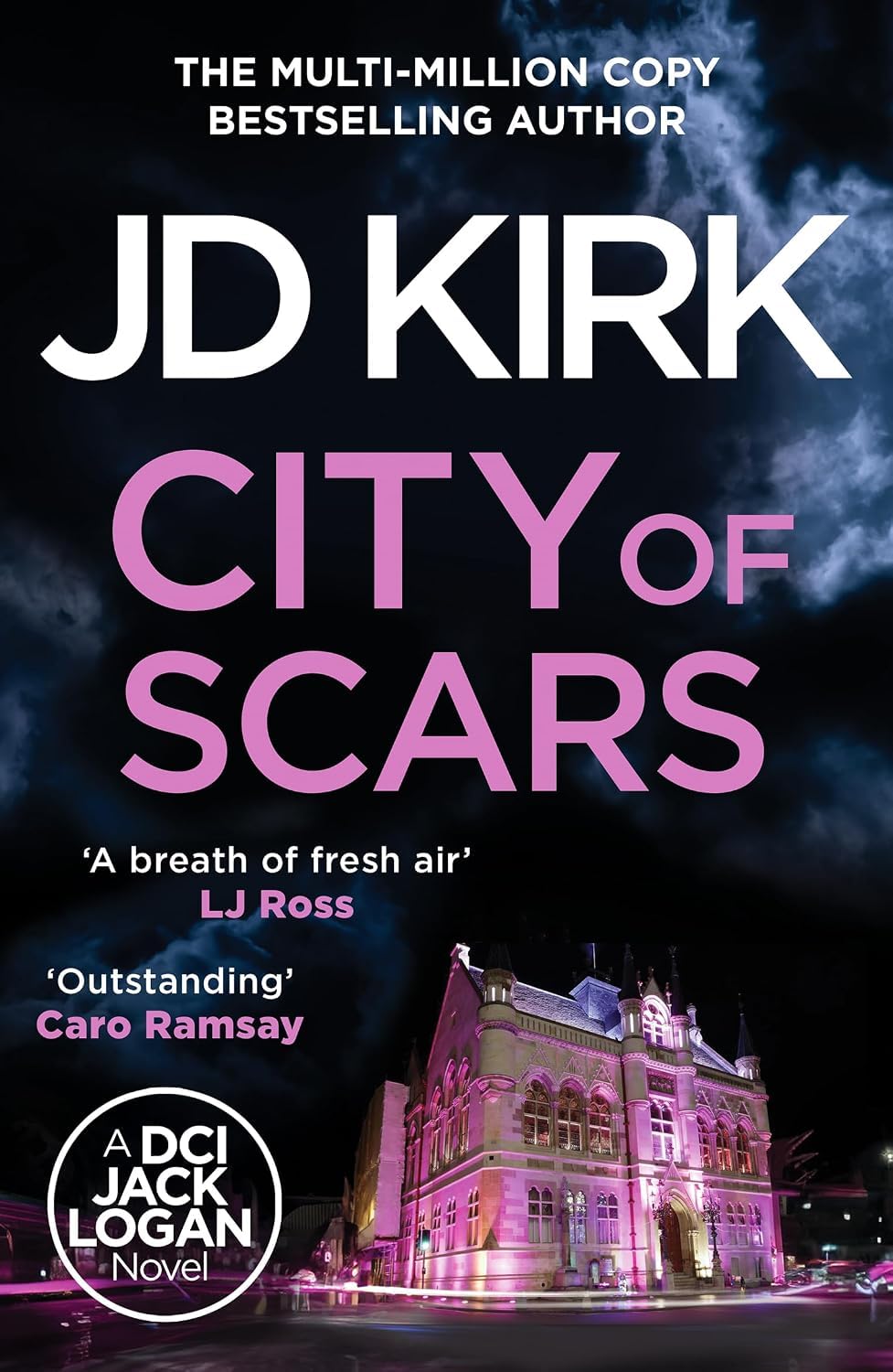 City of Scars by JD Kirk paperback book cover, DCI Logan Crime Thrillers book 14