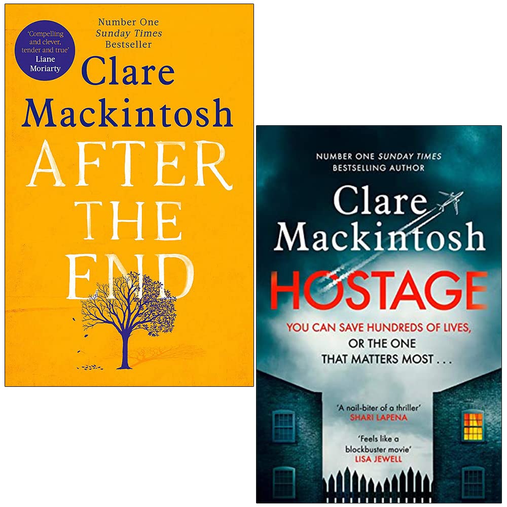 Clare Mackintosh Collection - After the End and Hostage paperback books cover detail