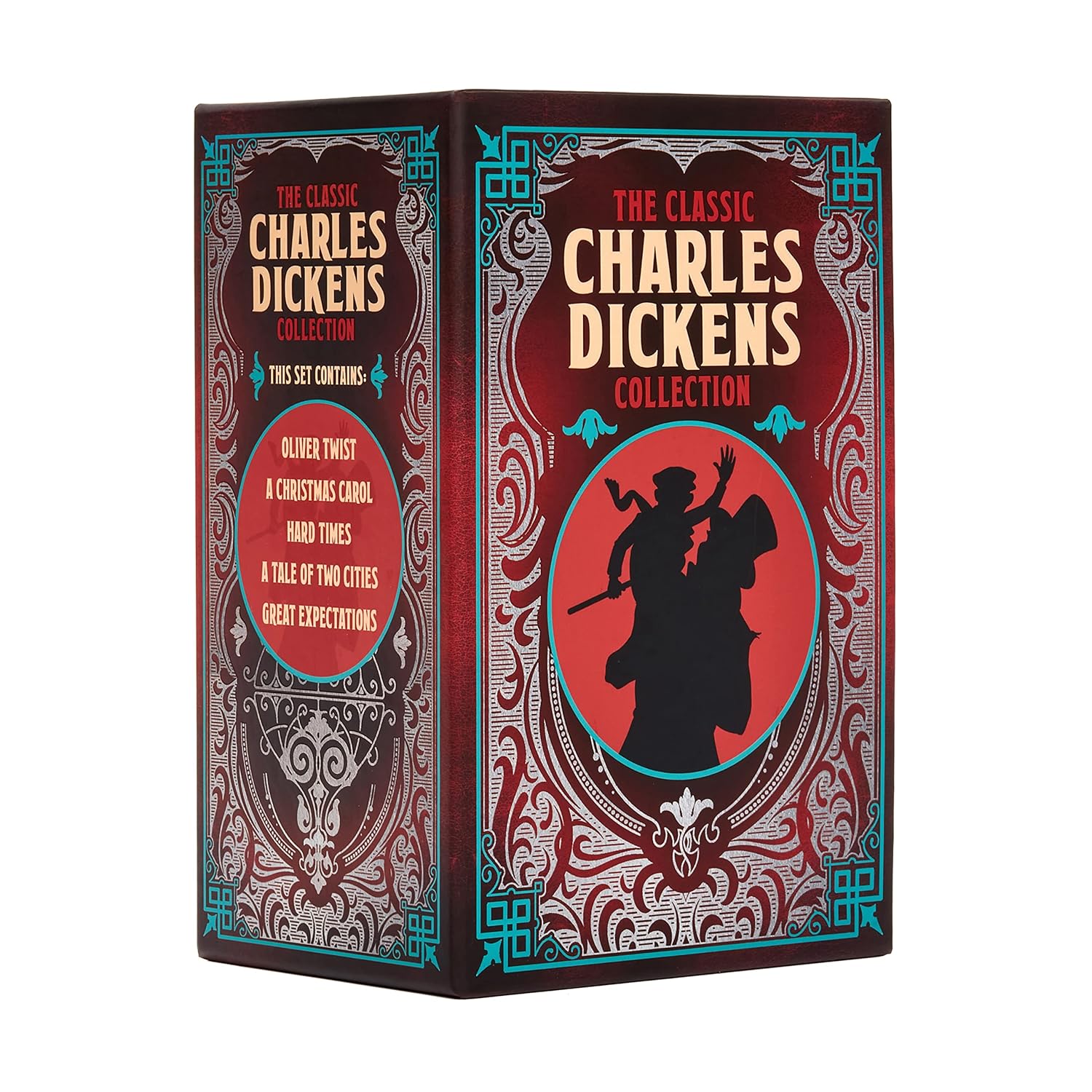 Charles Dickens 5 Book Paperback Boxed Set cover artwork - Arcturus Classic Collections series - New paperback edition