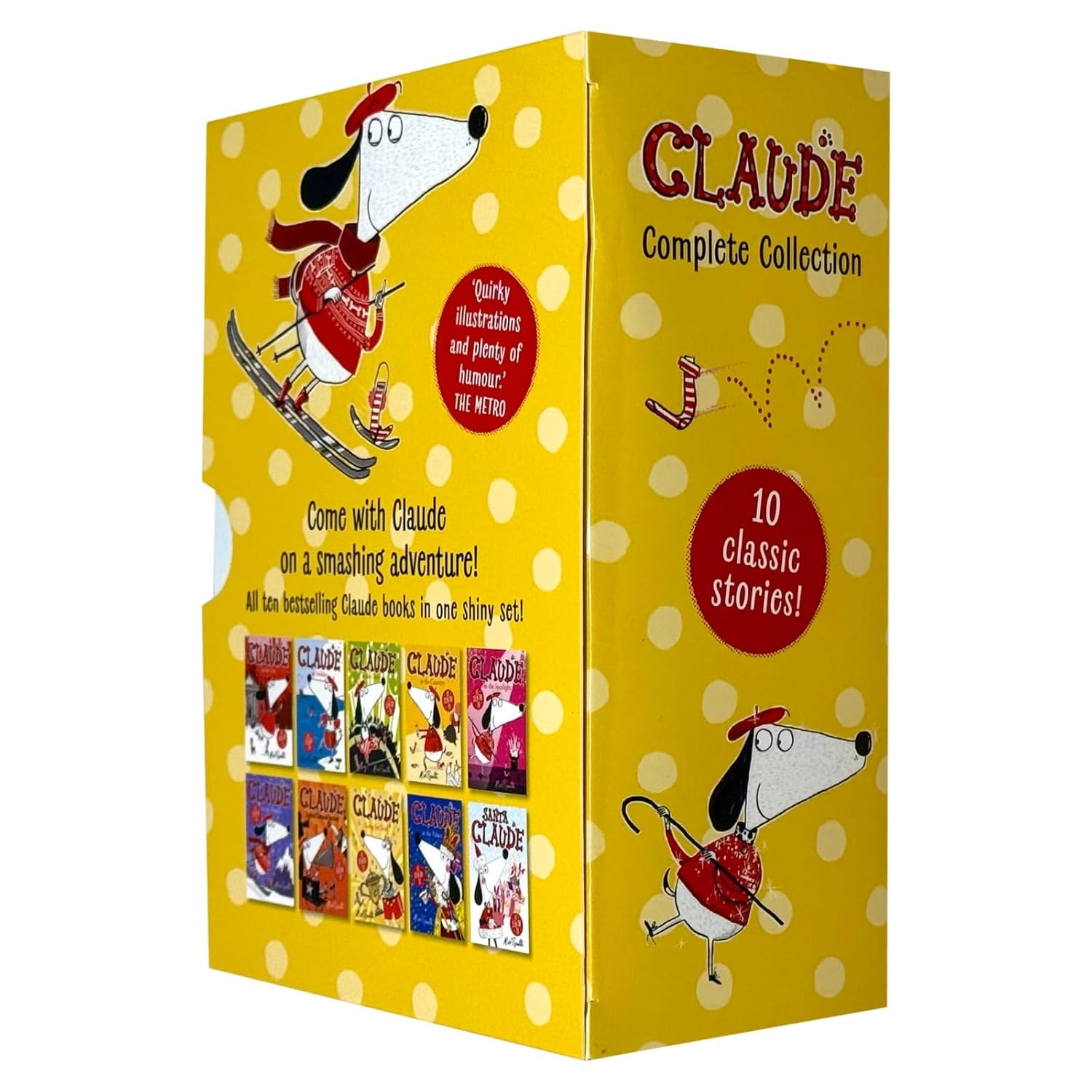 Claude Collection by Alex T. Smith - 10 Books Box Set cover artwork, Paperback, Ages 5-9