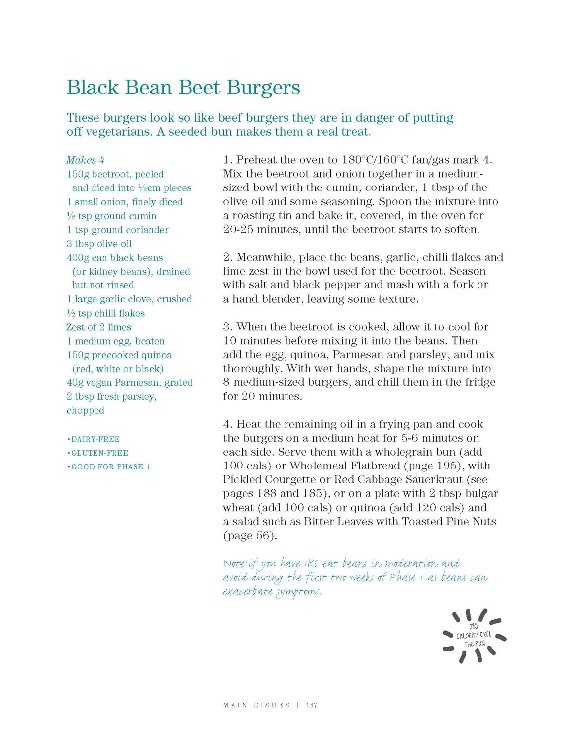 The Clever Guts Recipe Book by Dr Clare Bailey - inside pages showing gut-healing recipes