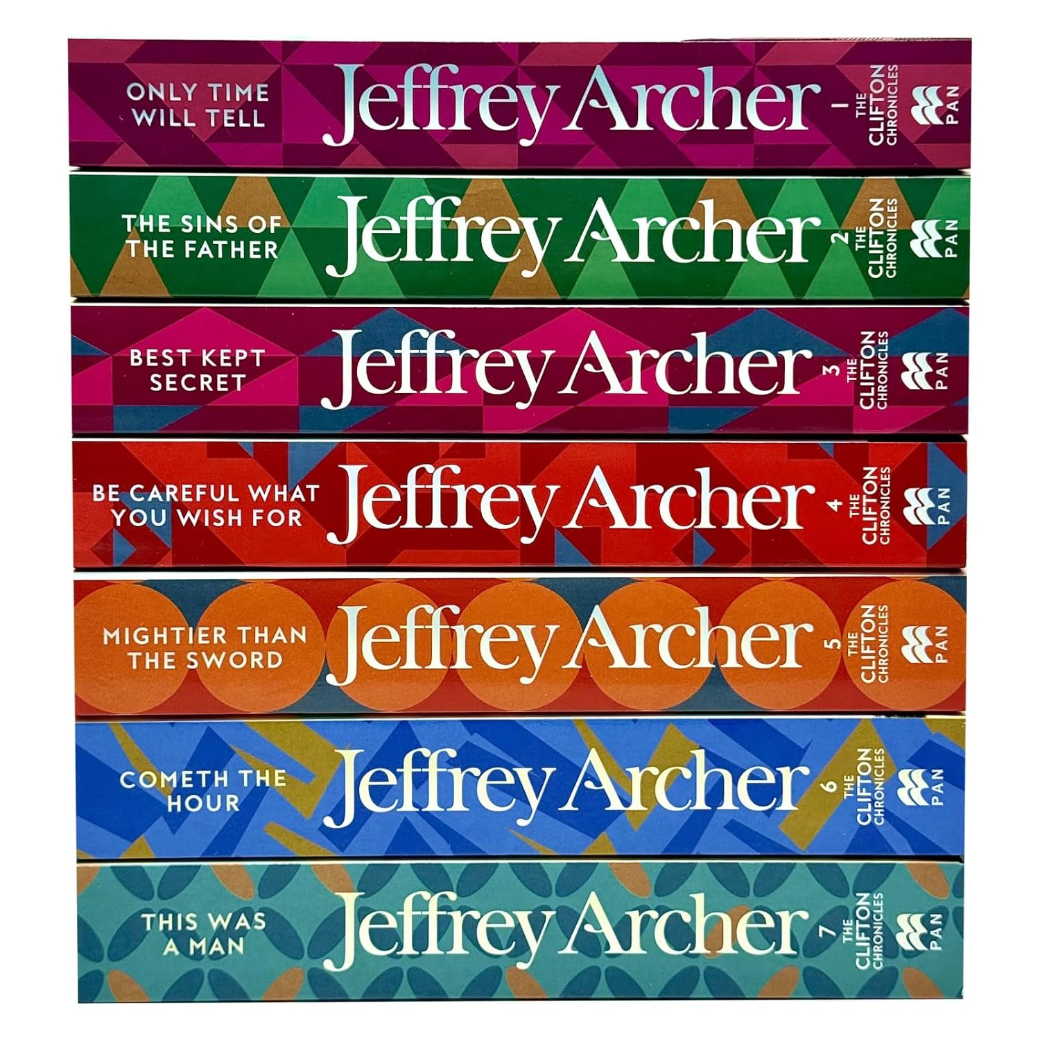 The Clifton Chronicles by Jeffrey Archer 7 Books Collection Set - Paperback book spines showing all seven titles