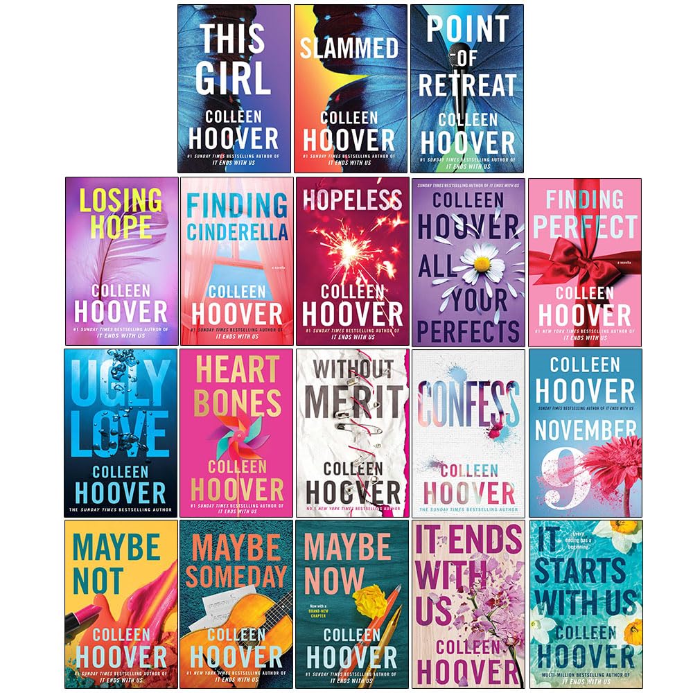 Colleen Hoover Collection 18 Books Set paperback - includes Ugly Love, November 9, It Ends with Us and more romance fiction titles