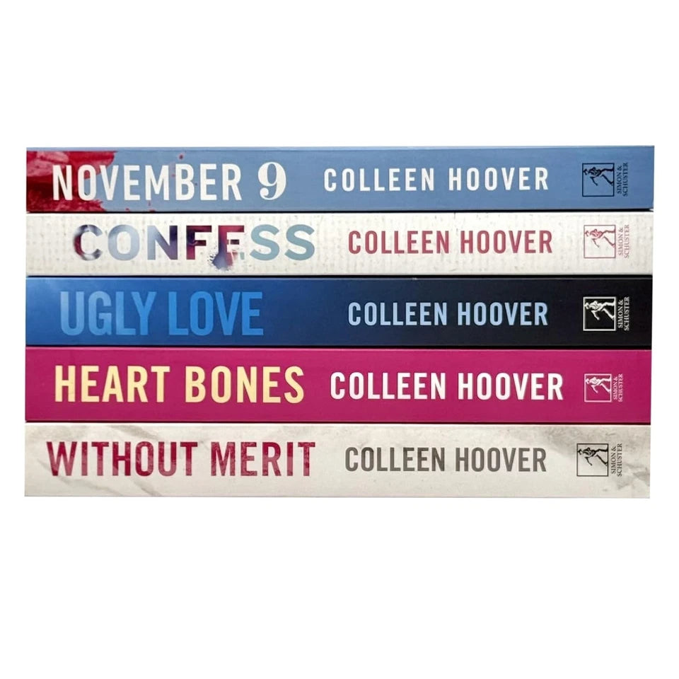 Colleen Hoover Collection 5 Books Set Paperback Covers - Ugly Love, November 9, Confess, Without Merit, Heart Bones