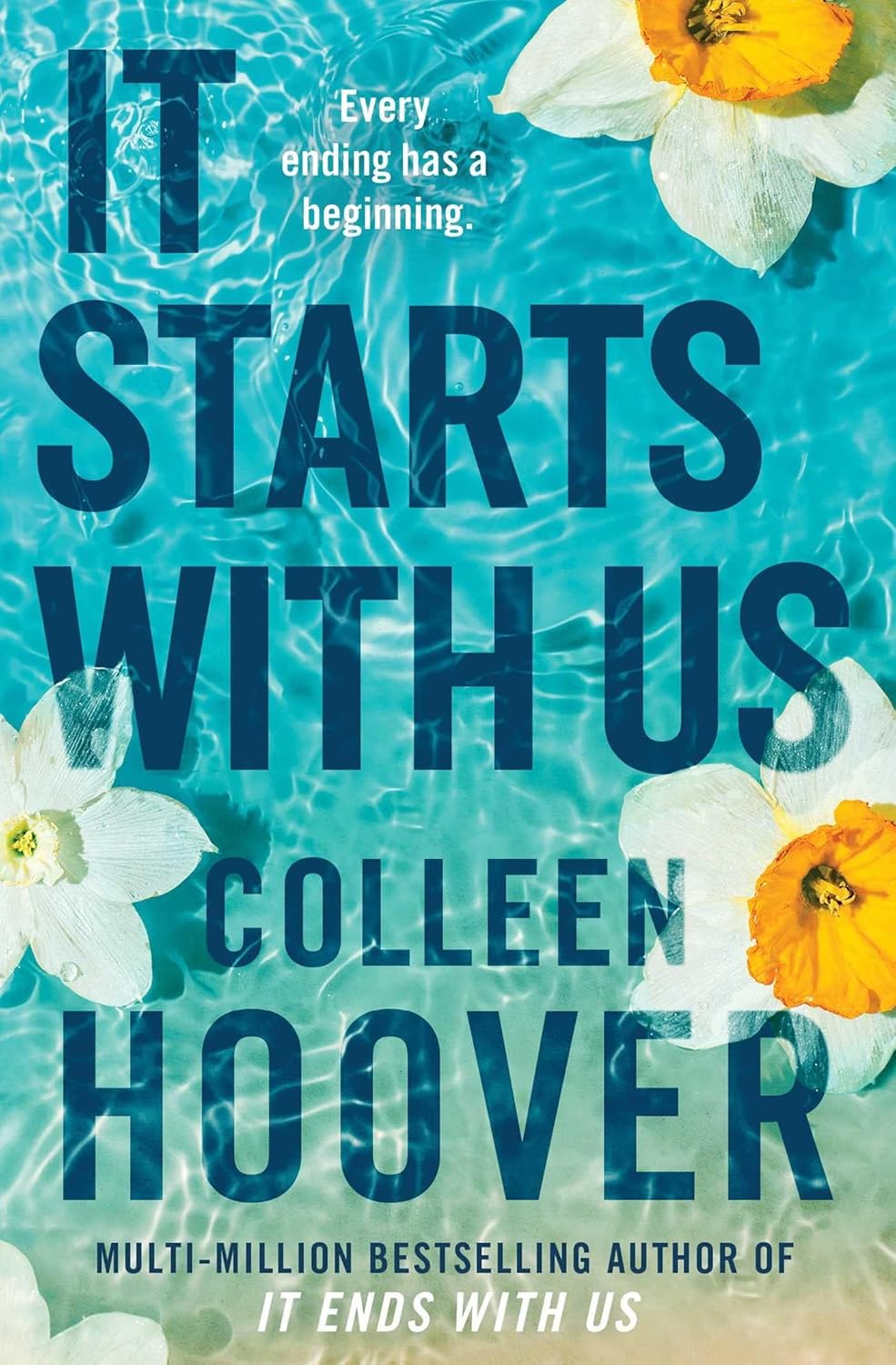 Colleen Hoover 2 book set paperback romance collection - It Ends with Us and It Starts with Us spines